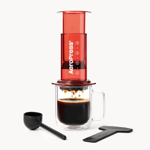 AeroPress rouge transparent