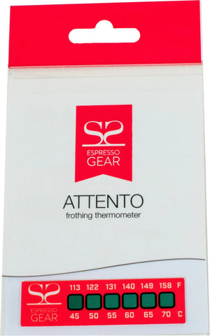 Emballage avec Thermomètre Attento -Espresso Gear pour mesure précise de la température lors de la préparation de l'espresso.