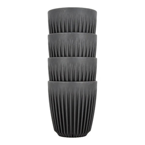 Tasse 8oz Charcoal 4pcs - Huskee HUSKEE