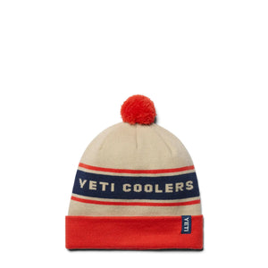 Bonnet à pompon Blanc / Orange YETI