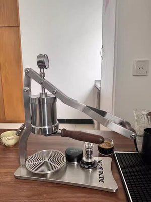 Aleman 2P machine à expresso avec levier manuel | Base et plateau égouttoir en acier inoxydable