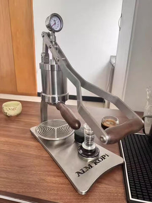 Aleman 2P machine à expresso avec levier manuel | Base et plateau égouttoir en acier inoxydable