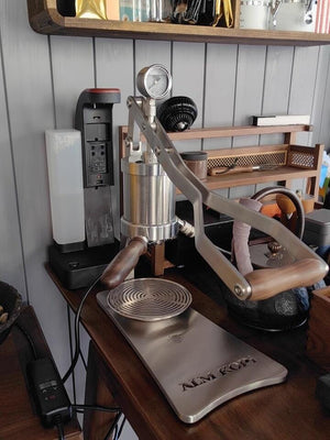 Aleman 2P machine à expresso avec levier manuel | Base et plateau égouttoir en acier inoxydable