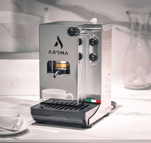 Aroma Plus Silver – Machine à Espresso italienne Premium pour dosettes E.S.E - Barista et Espresso