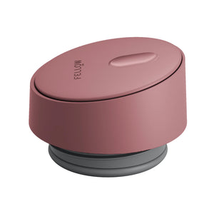 Noir mat et couvercle rose avec fonction coulissante pour gobelet réutilisable à emporter, partie de Fellow, EspressoGear, tout sur le café.