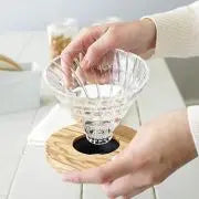 Filtre à café en verre V60 01 - Bois d'olivier HARIO