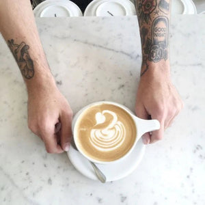 Lino Stor Latte kopp 360ml med fat - Vit - Barista och Espresso