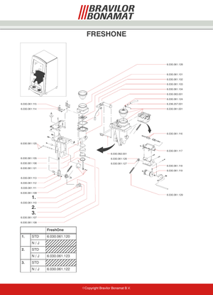 Bonamat FreshOne Cylinder bryggmek - Reservdel OEM nummer: 6.030.061.104
