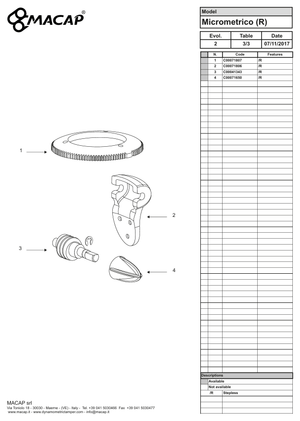 Macap M2D REGULATION WHEEL - Reservdel OEM nummer: C00071807