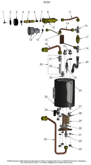 Temperatursensor kaffe/ångkokare ECM - Reservdel OEM nummer: P6037