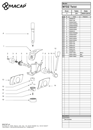 Macap CPS TW 30° BUSHING - Reservdel OEM nummer: C00041333