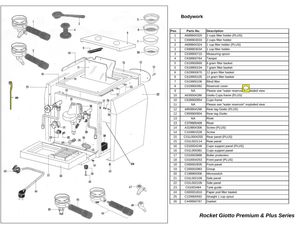 Rocket Plastsarg Giotto Plus/Evo - Reservdel OEM nummer: A630004286