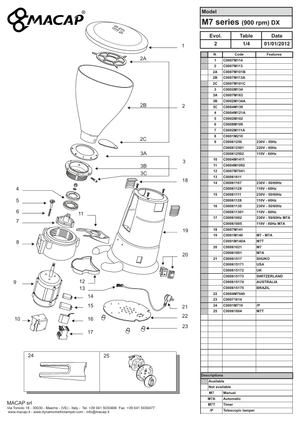 Macap Flärp MX - Reservdel OEM nummer: C0007M101C