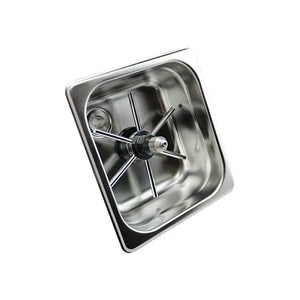 Rince-pitcher carré 150mm Spinjet en acier inoxydable pour un nettoyage efficace des pichets à lait.