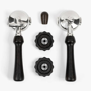 Handtagsset för Rocket-Handtagsset-Wiedemann Manufuktur-Refined-Med huvud-Svart walnöt-Barista och Espresso