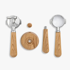 Jeu de poignées pour Rocket R9 ONE-Jeu de poignées-Wiedemann Manufuktur-Avec tête-Chêne-Barista et Espresso